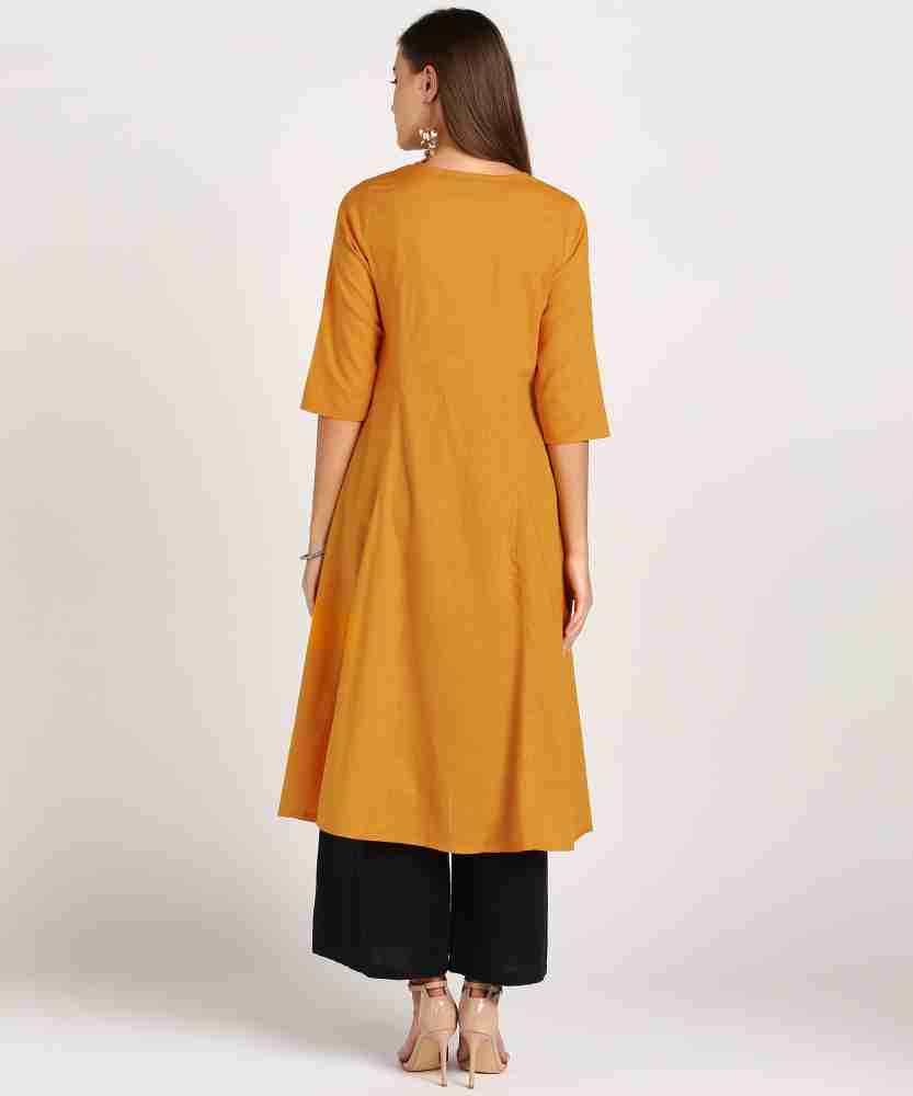 Rangmanch by Pantaloons Women Solid Flared Kurta - Buy Rangmanch by  Pantaloons Women Solid Flared Kurta Online at Best Prices in India