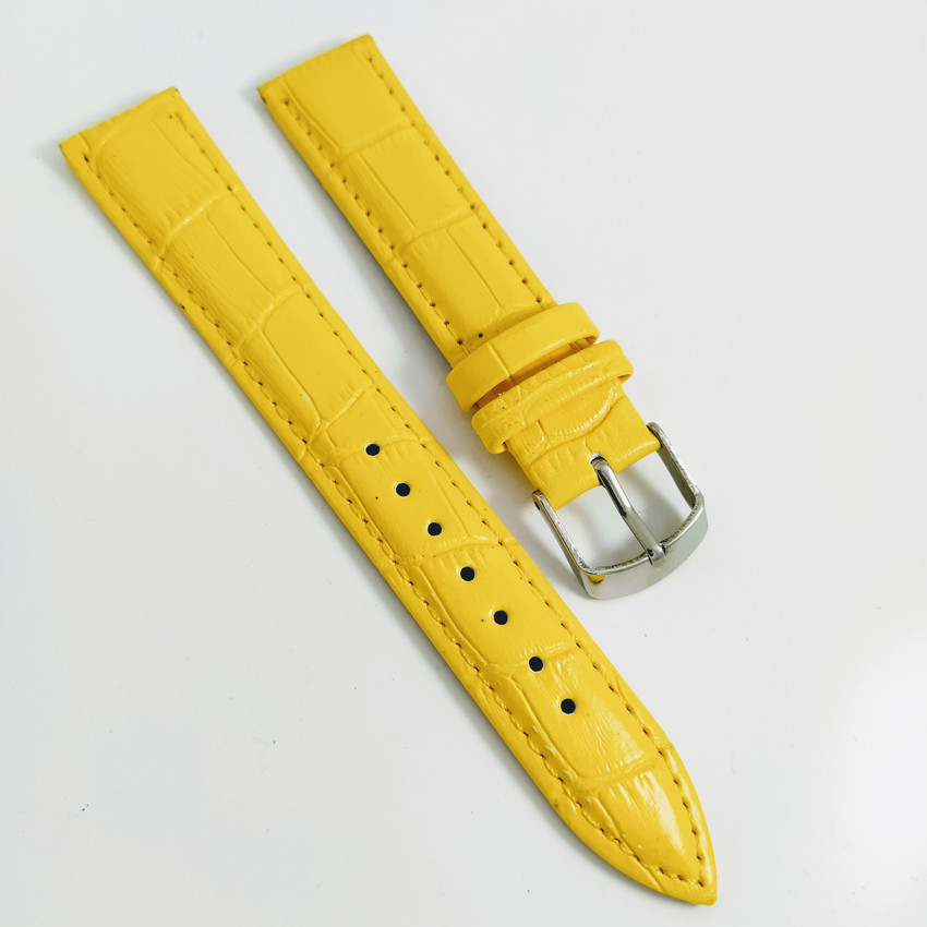 Yellow leather sales watch strap