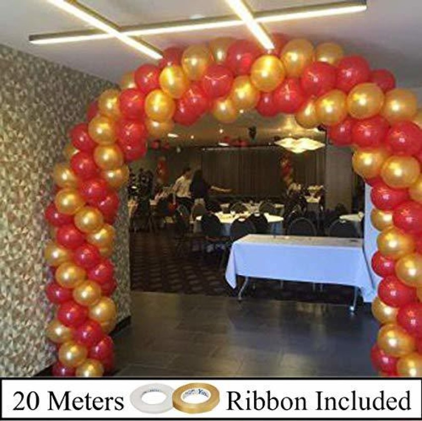 AMFIN Solid (Pack of 50) Metallic Balloons Golden & Red for Birthday  Decoration, Decoration for Weddings, Engagement, Baby Shower, 1st Birthday,  Anniversary Party, Princess Theme Birthday Party supplies, Office Party  Balloon - Balloon 