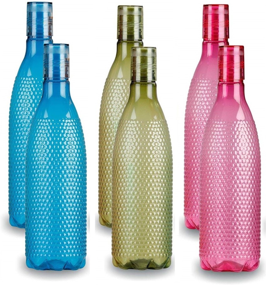 Plastic Fridge Refrigerator Water Bottle Set- 6 pieces, 1 L