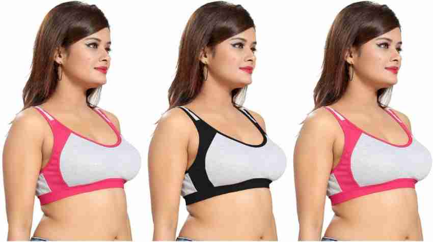 Buy online Black Solid Sports Bra from lingerie for Women by Madam for ₹419  at 16% off