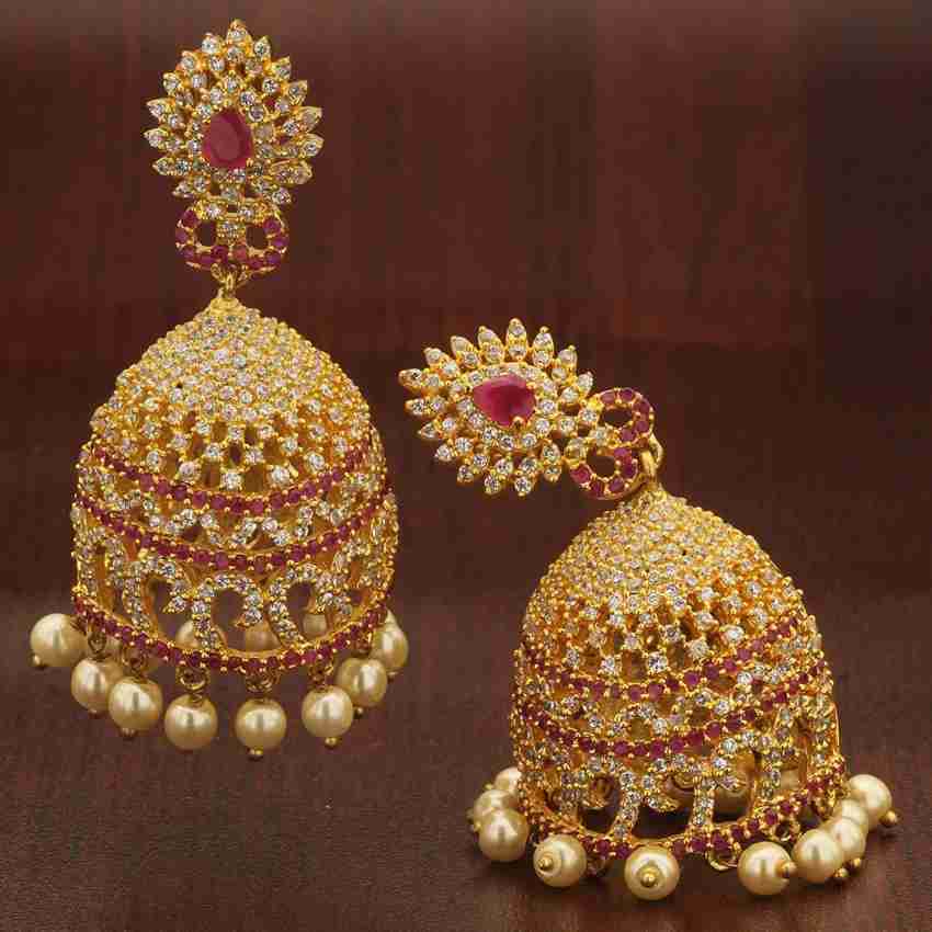 Cz 2024 stone jhumkas