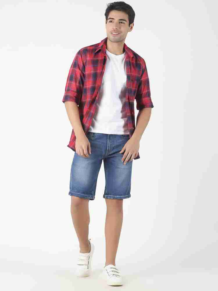 VROJASS Dyed Washed Men Denim Light Blue Denim Shorts Buy