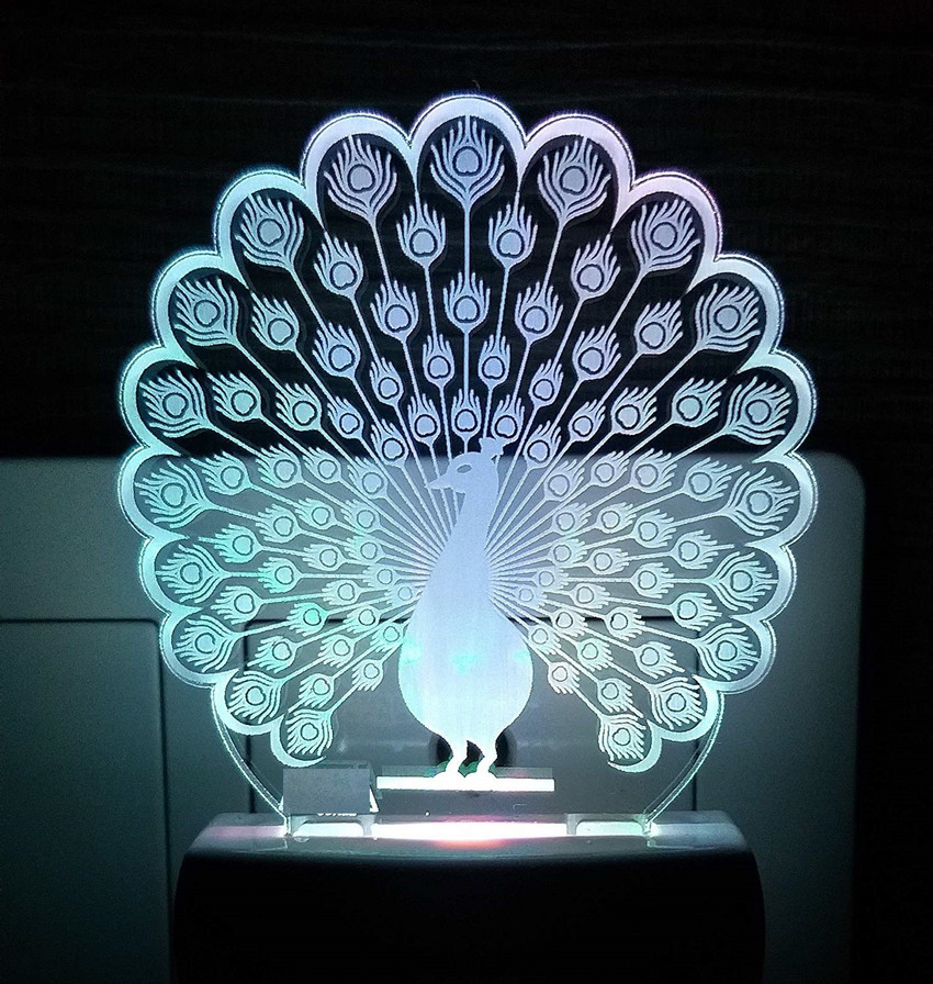 Peacock feather lamp hot sale