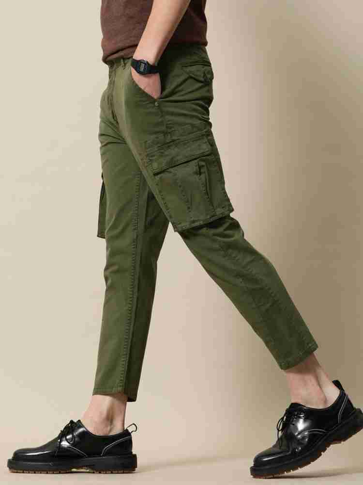 PHOENIX Regular Fit Men Dark Green Trousers - Buy Olivegreen