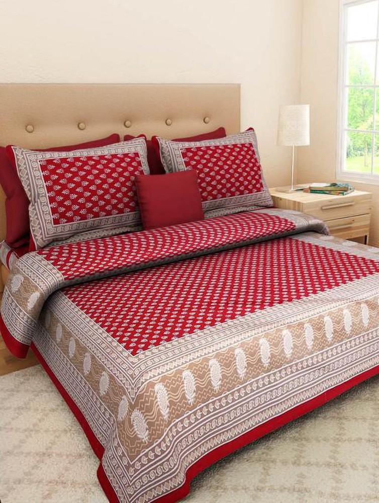 CCC 144 TC Cotton Double Printed Flat Bedsheet - Buy CCC 144 TC Cotton  Double Printed Flat Bedsheet Online at Best Price in India