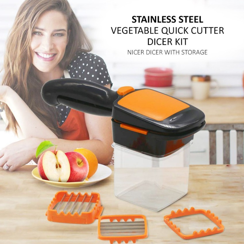 5 in 1 Magic Nicer Quick Stainless Steel Vegetable Dicer Chopper