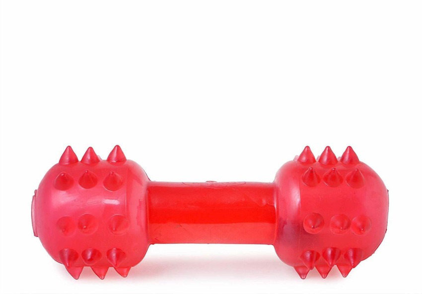 Rubber dumbbell dog store toy