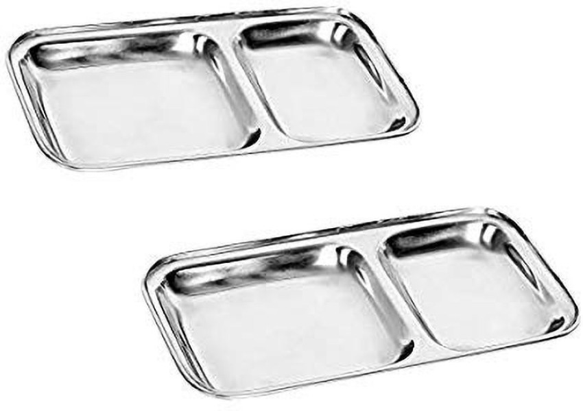 GIANT IMPEX Steel Kids Pav bhaji, Dinner Plates with Deep Compartments,  Silver, Set of Sectioned Plate Price in India Buy GIANT IMPEX Steel  Kids Pav bhaji, Dinner Plates with