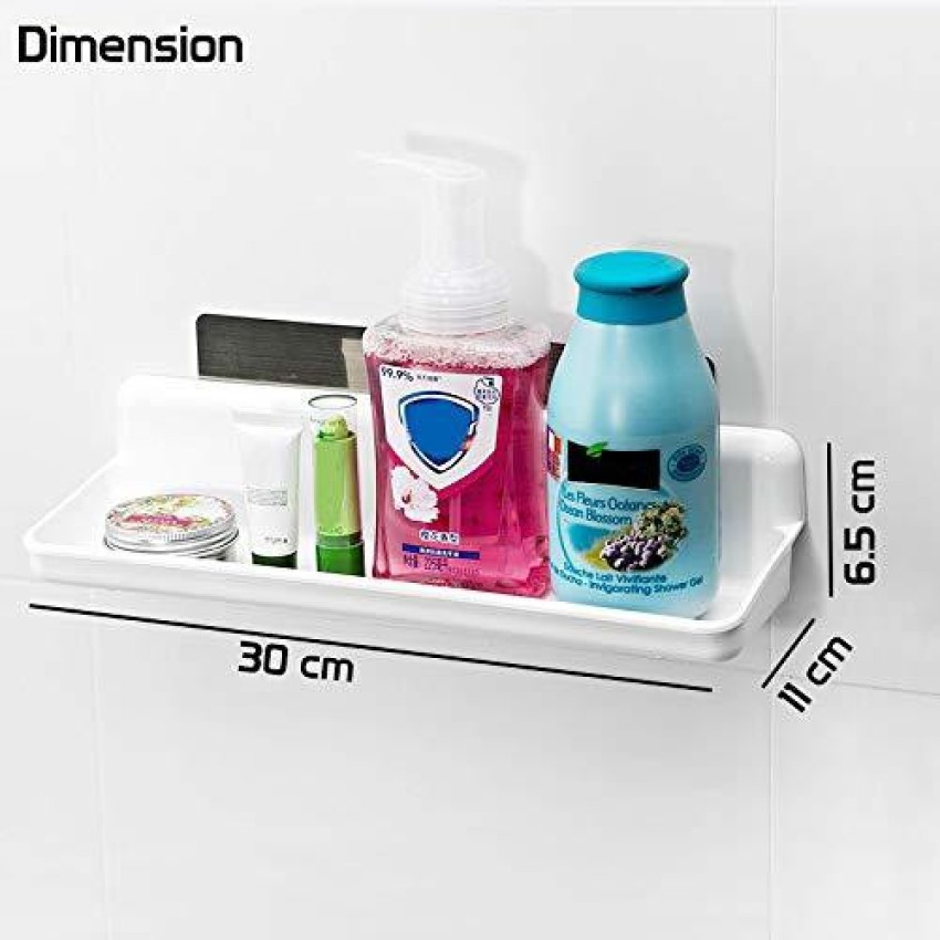 Magic Sticker Series Self Adhesive Wall Mounted Bathroom Storage Organizer  Shelf