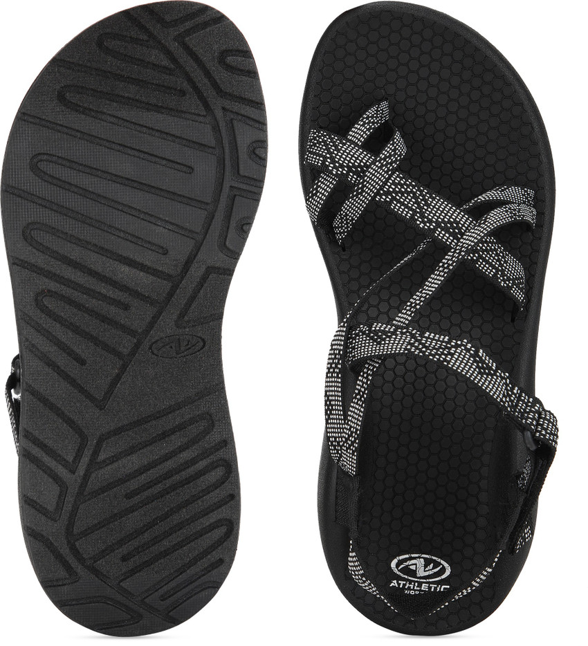 ATHLETIC WORKS by Walmart Women Black White Sports Sandals Buy