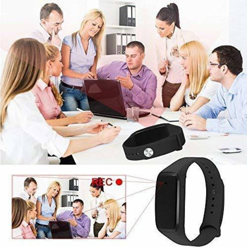 Black Full Hd 1080 Wearable Bracelet Video Recorder  Spy Camera