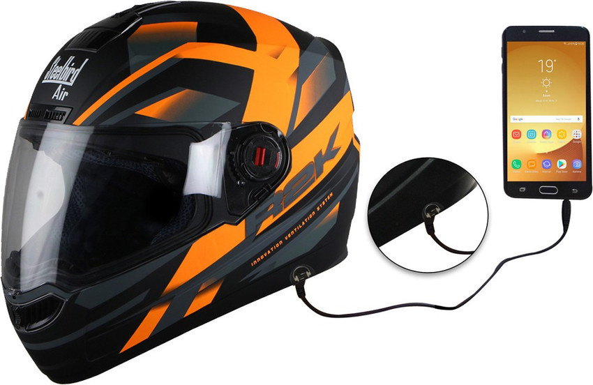 Steelbird SBA 1 R2K HF Full Face Helmet with Detachable Handsfree