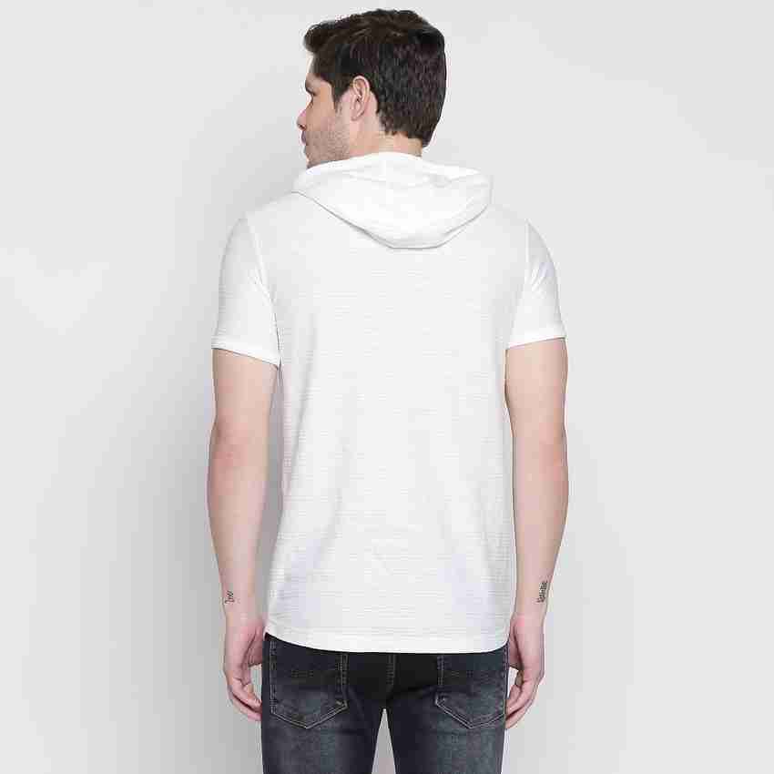 Mufti white slim fit hooded shirt store
