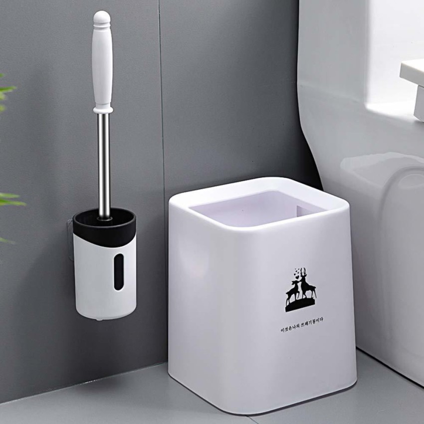 1pc Wall-mounted S-shaped Toilet Brush With Holder For Bathroom