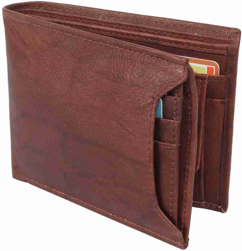 Urban Style Men Brown Genuine Leather Wallet Brown Price in