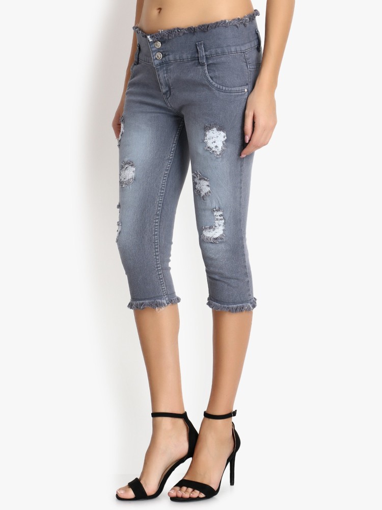 German Club Women Denim Capri - Buy German Club Women Denim Capri