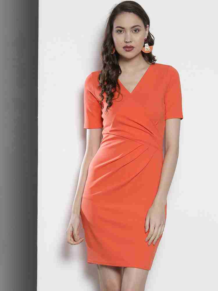 Dorothy perkins orange dress on sale