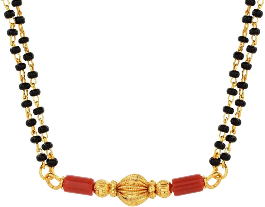 Mangalsutra with sale red coral