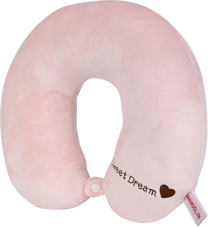 MINISO U Shaped Neck Pillow Pink Neck Pillow Eye Shade Pink Price in India Flipkart