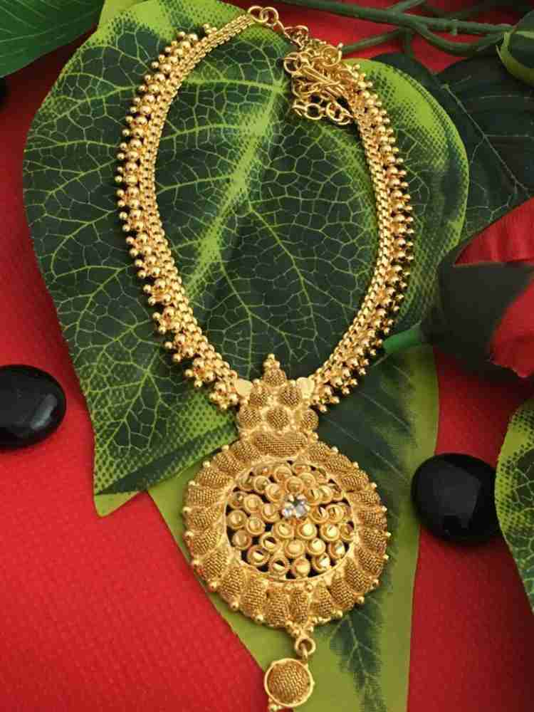 Sasitrends One Gram Micro Gold Plated Necklace for Women and Girls