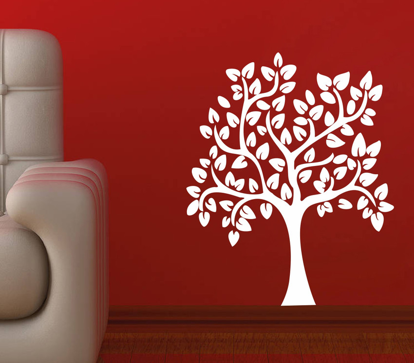 White tree sales stickers for wall