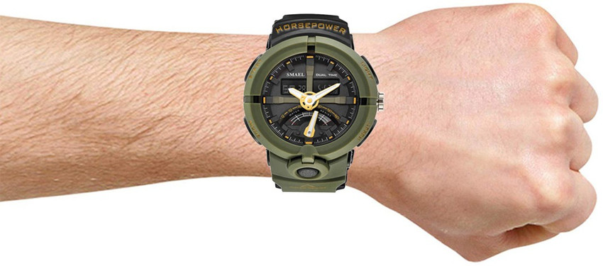 Horse Power Analog Digital Watch For Men Buy Horse Power Analog Digital Watch For Men SMAEL 1637 ArmyGreen Online at Best Prices in India Flipkart