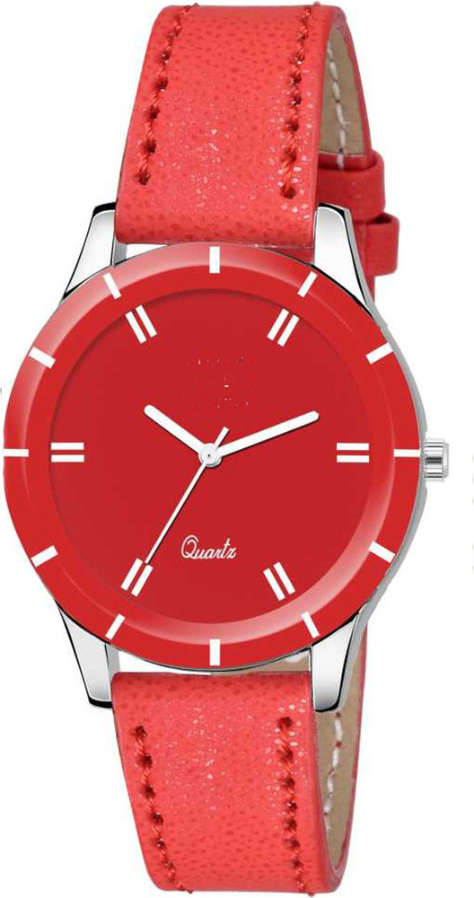 Ladies watch red colour sale