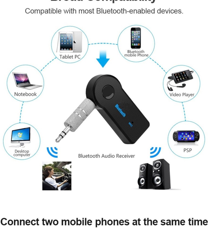 Car Bluetooth Wireless Bluetooth Receiver Adapter 3.5mm AUX Audio