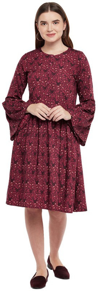 Disney X Zilingo Women A line Red Dress Buy Disney X Zilingo