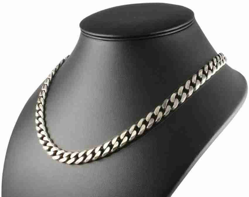 SILVERISH Matte Finish Silver Chain for Men and Women Matte Look