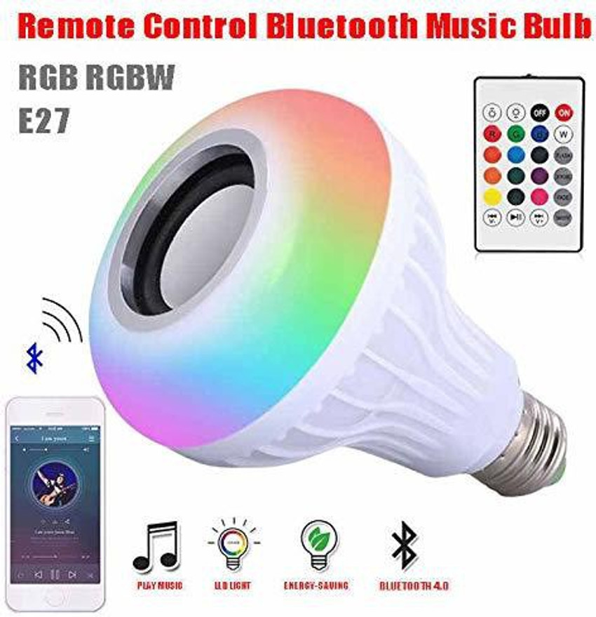 Bluetooth led light bulb speaker with sales remote control