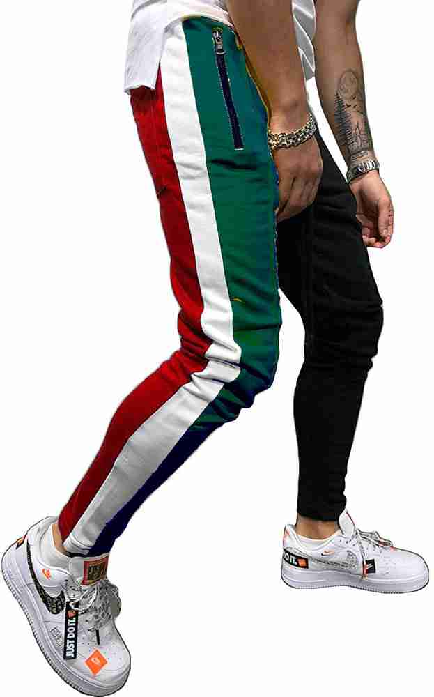 Green red track pants store