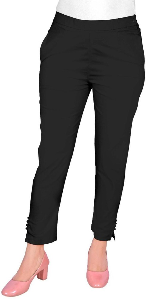 sritex hosiery Regular Fit Women Black Trousers - Buy sritex