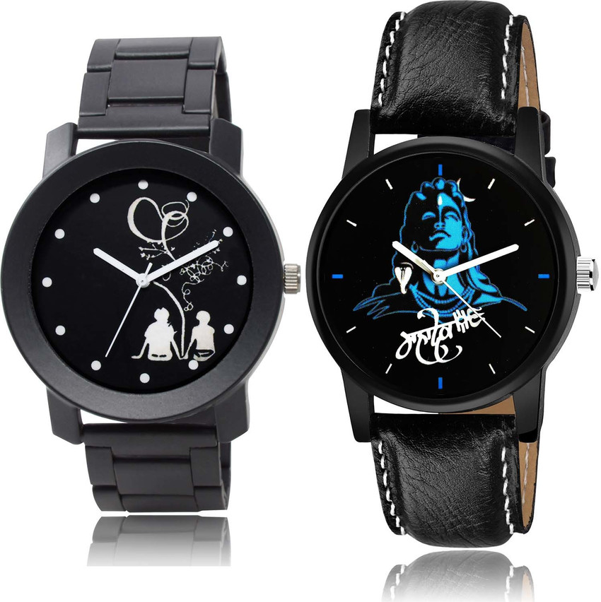 NIKOLA combo watch Analog Watch For Men Buy NIKOLA combo watch Analog Watch For Men New Exclusive Couple Love Chain And Mahadev Combo Watch For Boys And Men