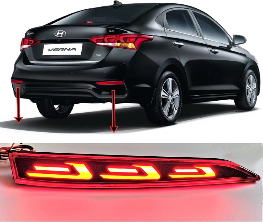 Hyundai verna fluidic rear bumper light hot sale