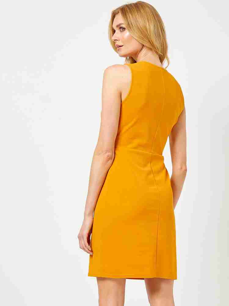 DOROTHY PERKINS Women Wrap Yellow Dress Buy DOROTHY PERKINS
