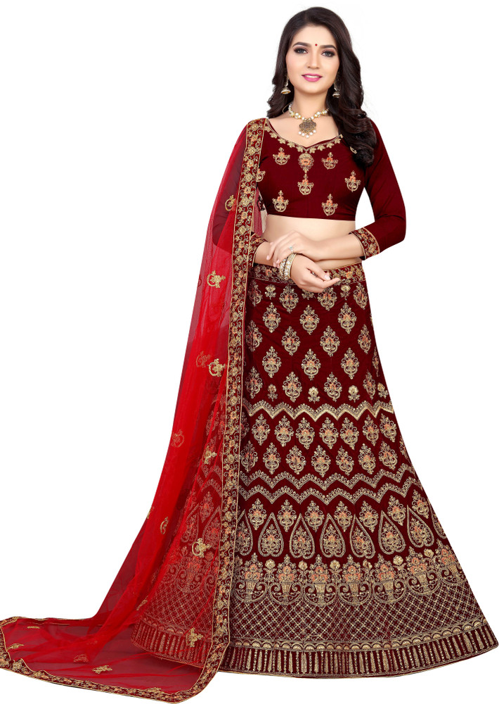 NANDINI WORKS Embroidered Semi Stitched Lehenga Choli Buy
