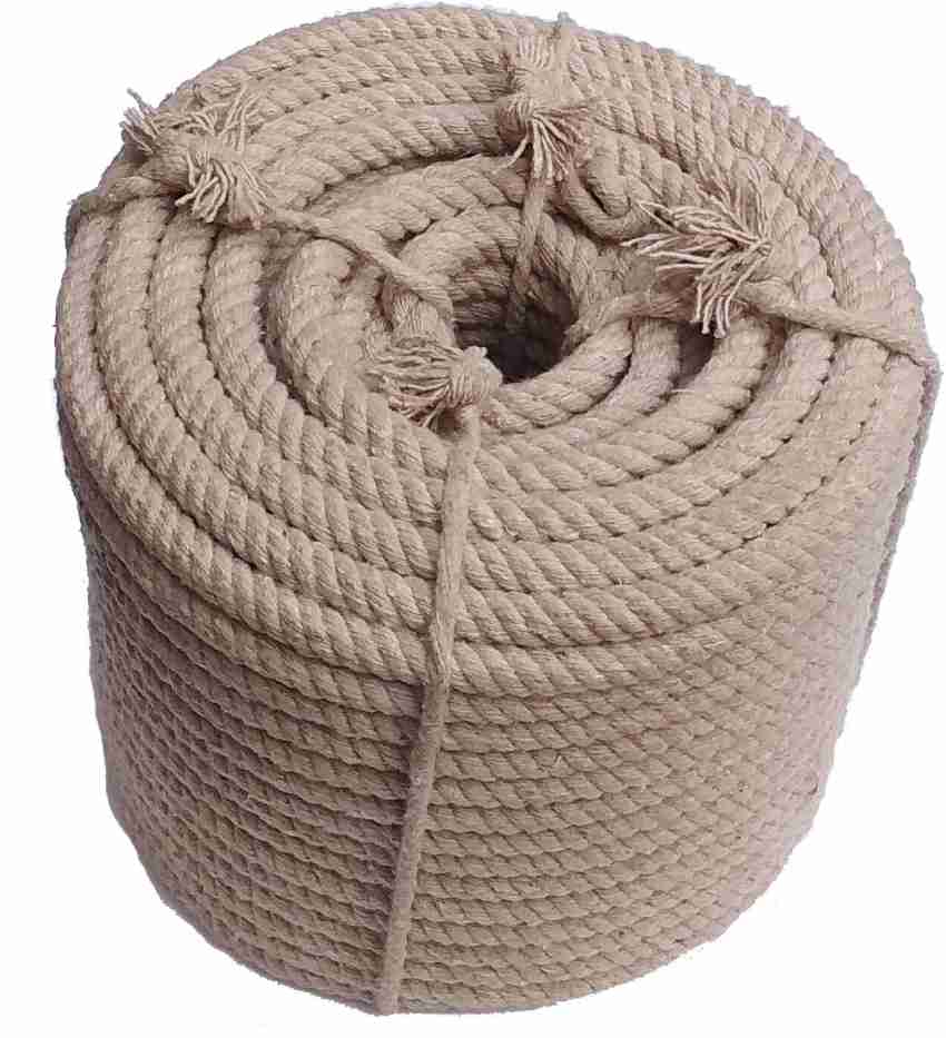 Rosy 30ft ×15mm Thick Cotton Rope DIY Craft Twine Thread Off white