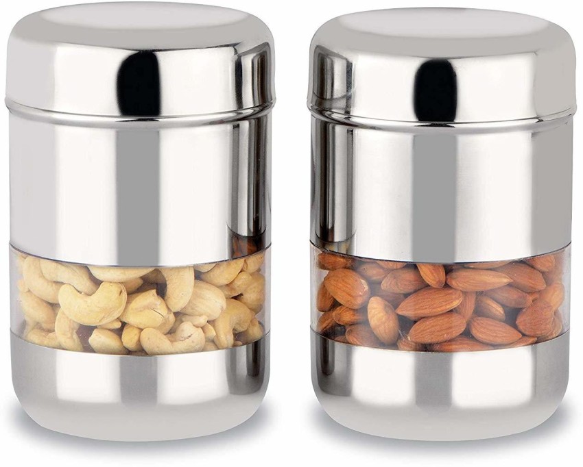 Crystalia BPA-Free Spice Jar Set with Handles Black