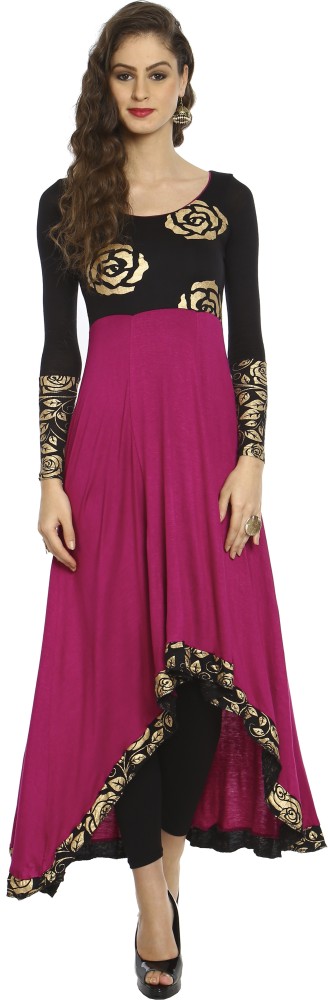 IRA SOLEIL Casual Self Design Women Kurti Buy Purple IRA SOLEIL