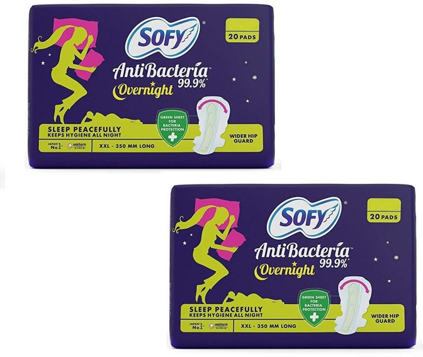 Sofy AntiBacteria Overnight XXL 20 Sanitary Pads Online - Sofy