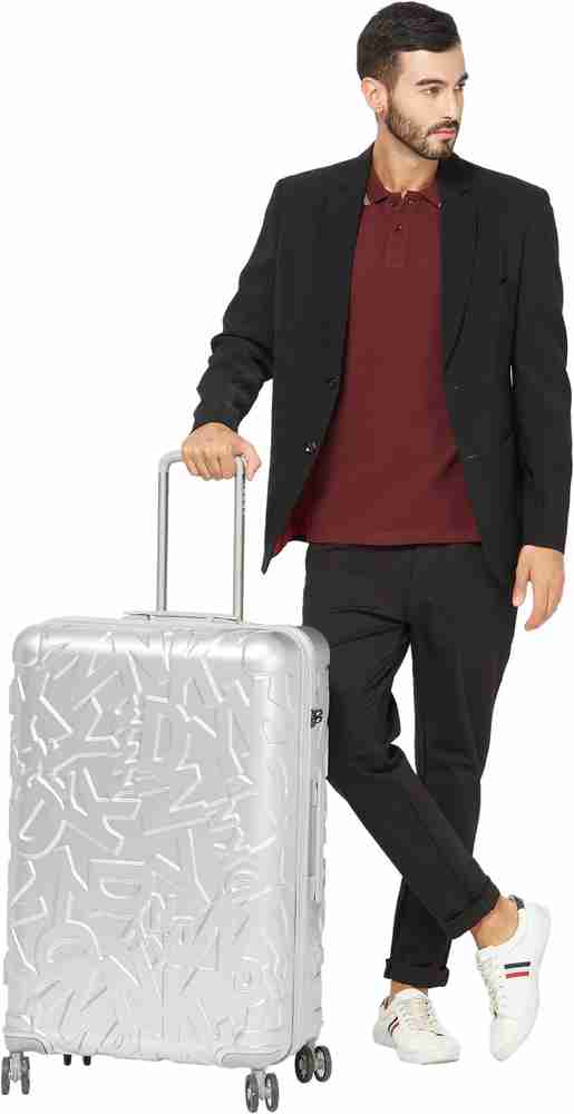 DKNY Chaos Expandable Check in Suitcase 4 Wheels 31 inch Pewter Price in India Flipkart