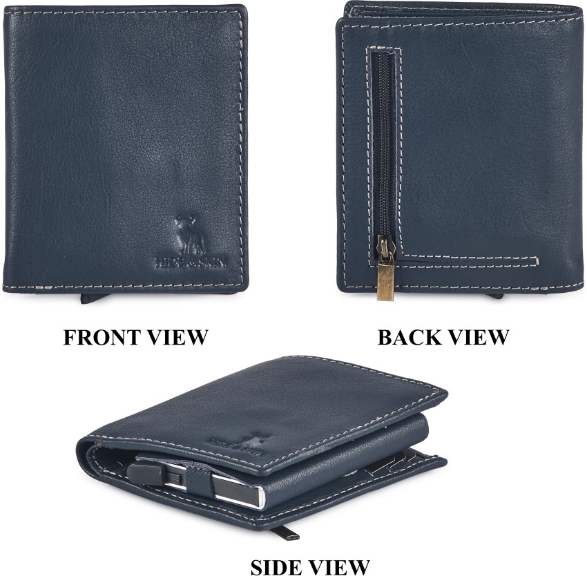 Buy online Navy Blue Leather Wallet from Wallets and Bags for Men by  Hidechief for ₹499 at 71% off