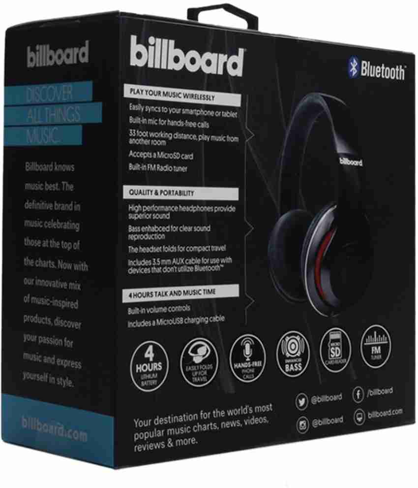 Billboard bluetooth headphones discount bb991