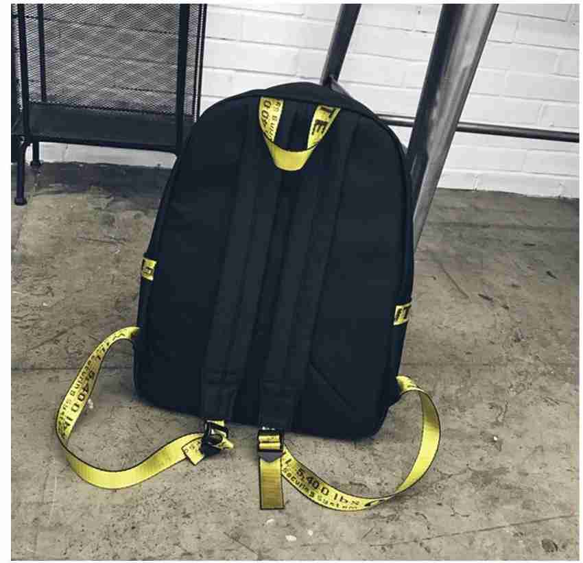 OFF-WHITE 20 Classic Arrow Series Printing Backpack schoolbag Yellow O