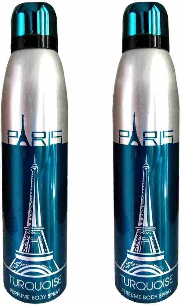 PARIS Turquoise perfume body spray 100 ml pack of 2 Perfume