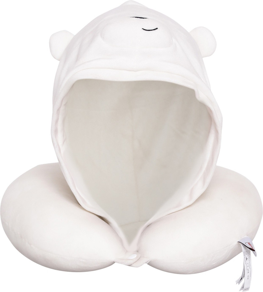 MINISO We Bear Bears U shaped Pillow with Hood Ice Bear Neck Pillow White Bear Price in India Flipkart