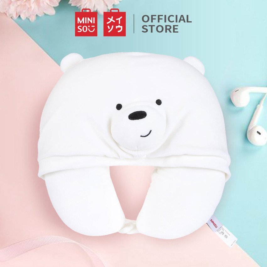 ice bear neck pillow miniso