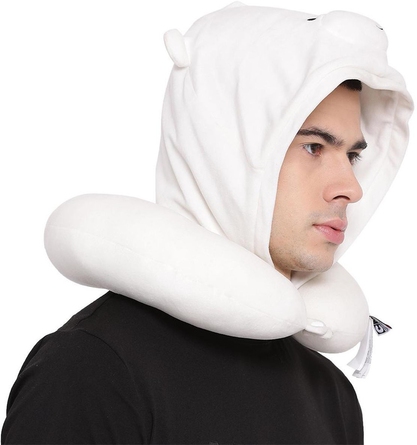 MINISO We Bear Bears U shaped Pillow with Hood Ice Bear Neck